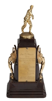 Childrens Home Trophy Presented to Joe DiMaggio During Playing Career